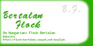 bertalan flock business card